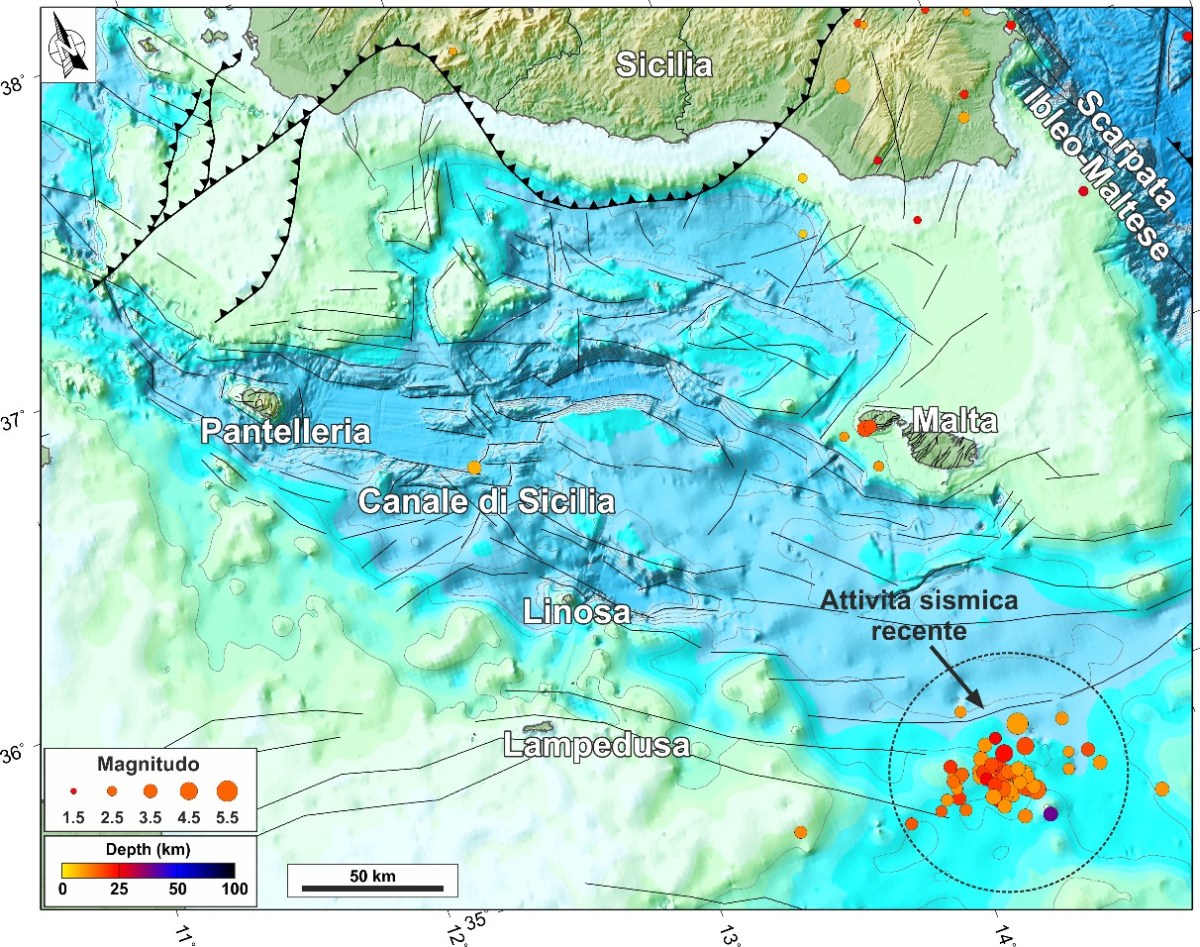 La sequenza sismica a sud di Malta, gennaio – febbraio 2023