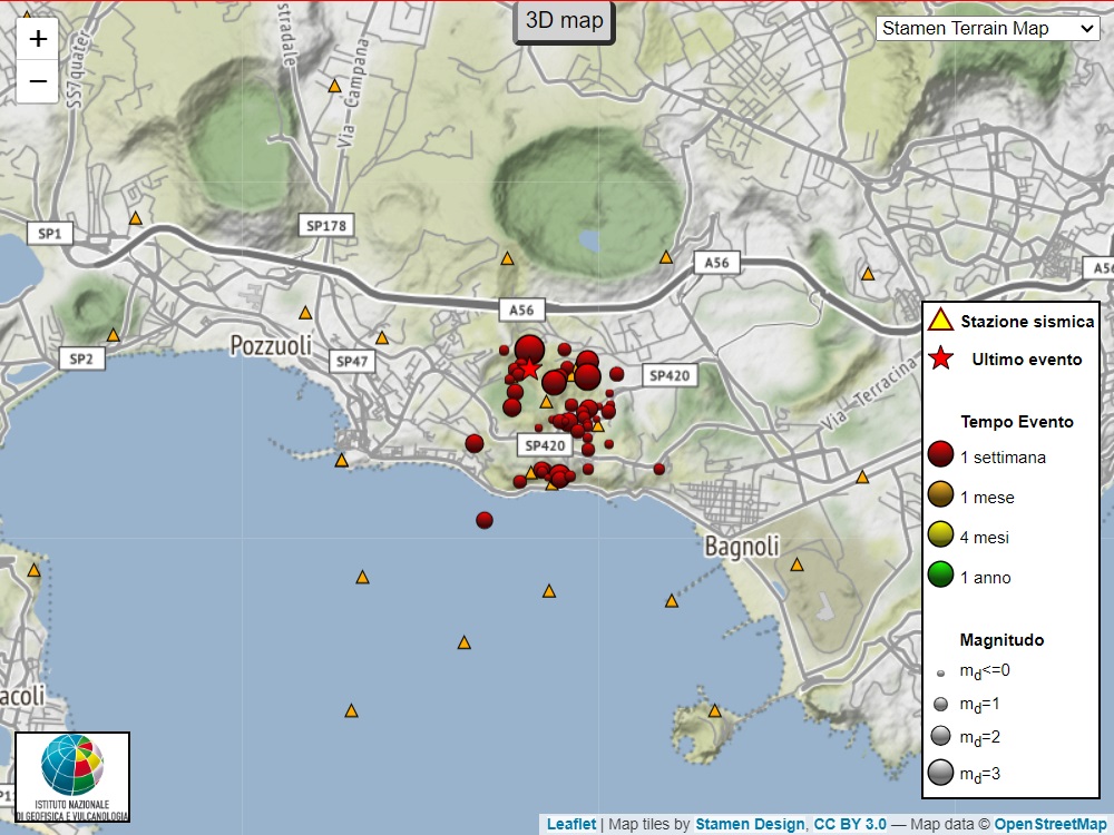 Aggiornamento sullo sciame sismico ai Campi Flegrei, 18 agosto 2023
