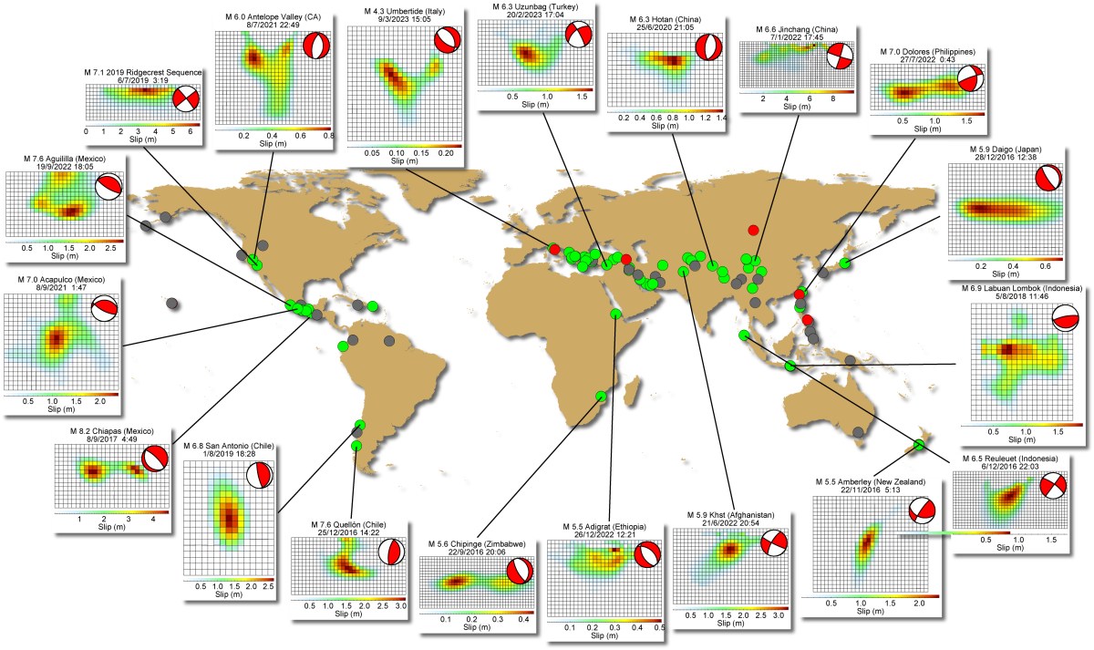 un nuovo servizio INGV per i forti terremoti nel mondo