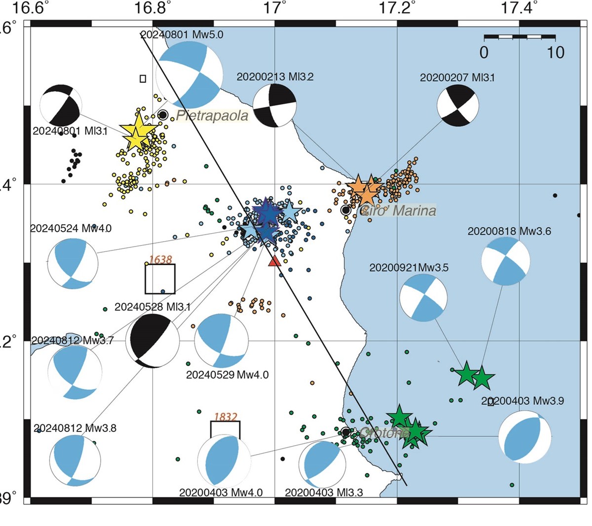 Le sequenze sismiche della Calabria ionica dal 2020 al 2024