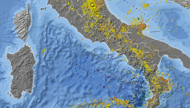 La nuova carta della sismicità in Italia dal 1999 al 2024