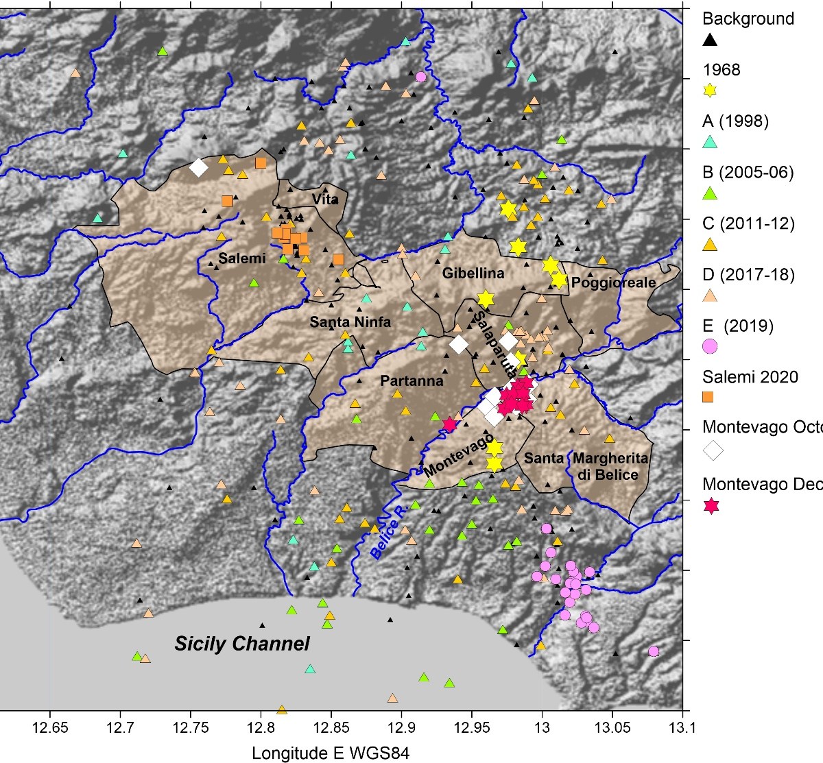 Terremoti in provincia di Agrigento, dicembre 2024
