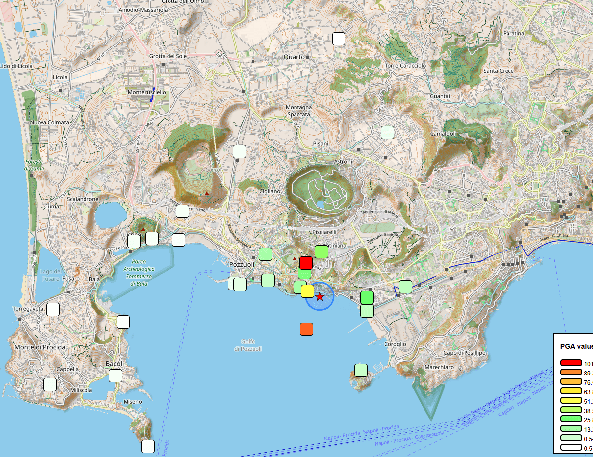 Sciame sismico ai Campi Flegrei: aggiornamento del 13 marzo 2025 ore 17:30