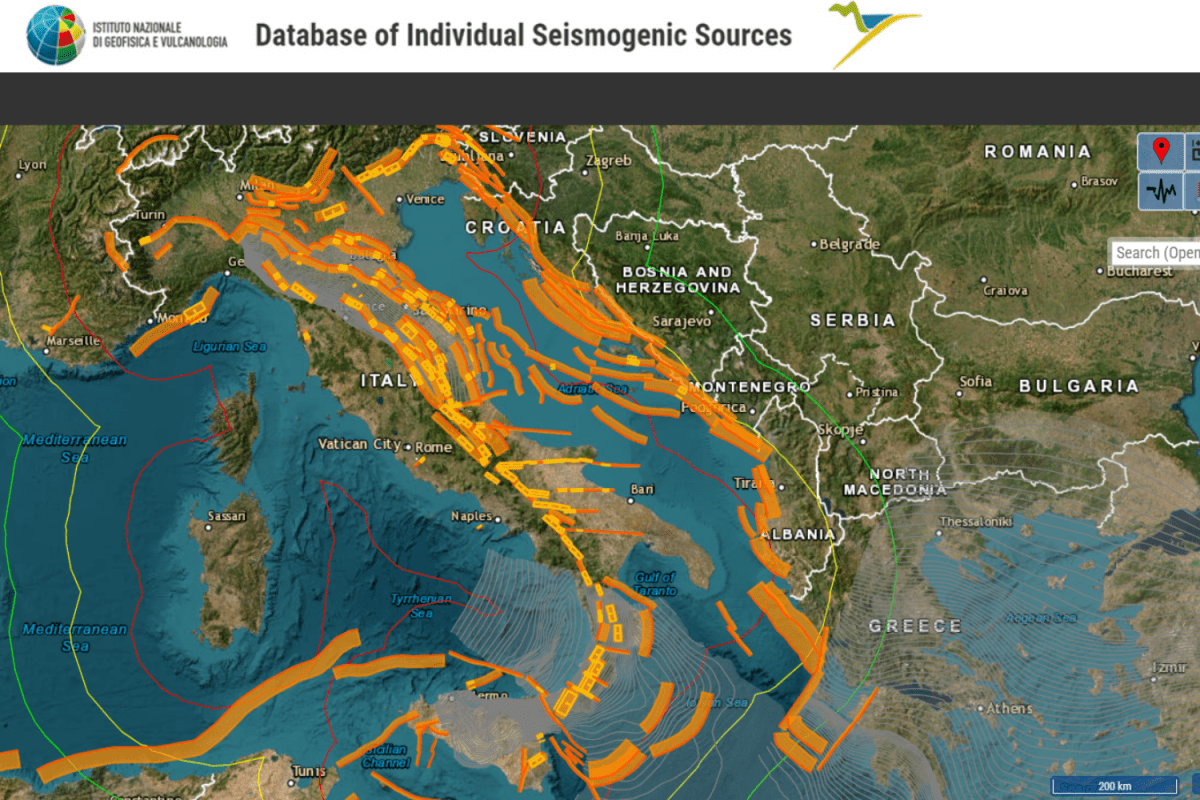 Online la nuova versione del Database Italiano delle Sorgenti Sismogenetiche